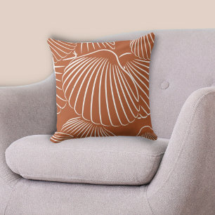 Traditionele bruin Zee Shell Pattern Sierkussen