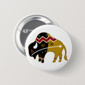 Traditionele buffel ronde button 5,7 cm (Voorkant /achterkant)