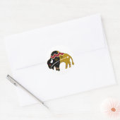 Traditionele buffel ronde sticker (Envelop)