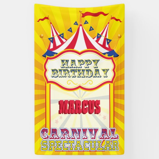 Traditionele carnaval Birthday Party Spandoek (Verticaal)