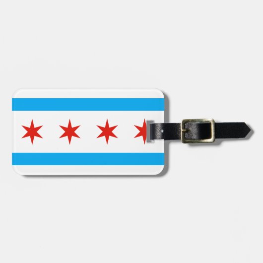 Traditionele Chicago vlag Bagagelabel (Voorkant horizontaal)
