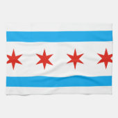 Traditionele Chicago vlag Theedoek (Horizontaal)