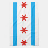 Traditionele Chicago vlag Theedoek (Verticaal)