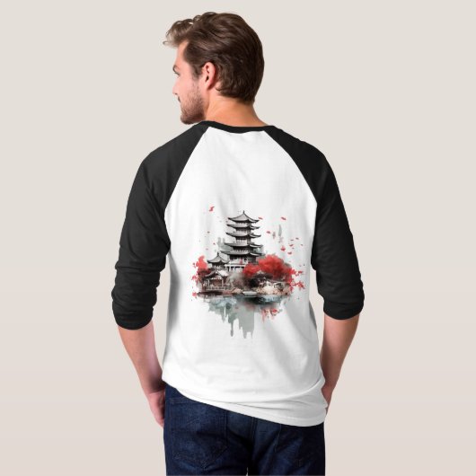 Traditionele Chinese architectuur - Oude pagode T-shirt (Achterkant volledig)