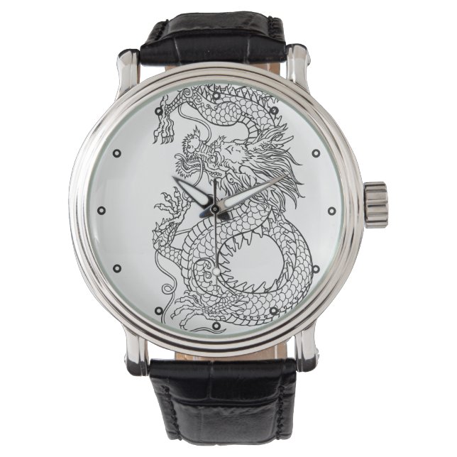 Traditionele Chinese draak Horloge (Voorkant)