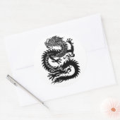 Traditionele Chinese draak Klassieke ronde sticker (Envelop)
