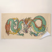 Traditionele Chinese dragon Beach Towel Strandlaken (Voorkant)