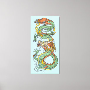 Traditionele Chinese drakencanvas afdrukken