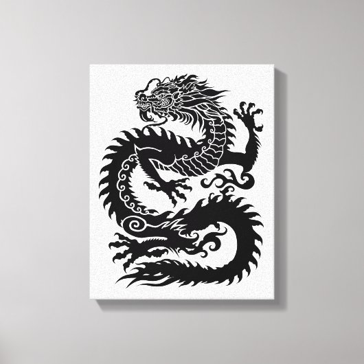 Traditionele Chinese drakencanvas afdrukken (Voorkant)