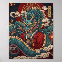 Traditionele Chinese Drakensposter