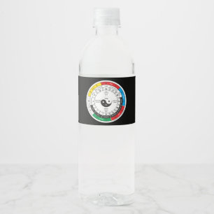 Traditionele Chinese geneesmiddelenklok T-Shirt Sh Waterfles Etiket