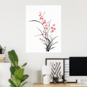 Traditionele Chinese Iris - één Poster (Thuiskantoor)