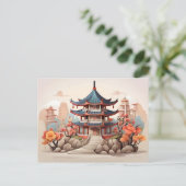Traditionele Chinese pagode Briefkaart (Staand voorkant)