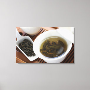 Traditionele Chinese theeceremonie: langwerpige th Canvas Afdruk