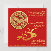 Traditionele Chinese vuurwerk paard jaar SqC01 Kaart (Achterkant)