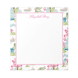 Traditionele Chinoiserie in lentekleuren Notitieblok