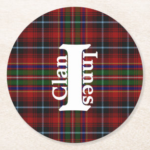 Traditionele Clan Innes Tartan Plaid Ronde Kartonnen Onderzetter