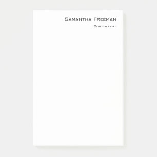 Traditionele Clean Plain White Minimalist Post-it® Notes