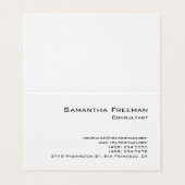 Traditionele Clean Plain White Minimalist Visitekaartjes (Buitenkant ongevouwen)