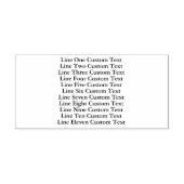 Traditionele Custom Business 11 Lijnen van Serif T Rubberstempel (Afrduk)