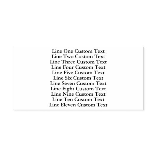 Traditionele Custom Business 11 Lijnen van Serif T Rubberstempel (Afrduk)