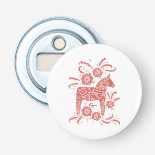 Traditionele Dala Horse Button Flesopener