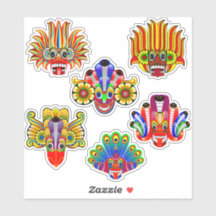 Traditionele demon-/yaka-maskerverpakking in Sri L