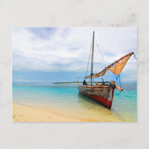 Traditionele Dhow, Zanzibar, Tanzania Briefkaart