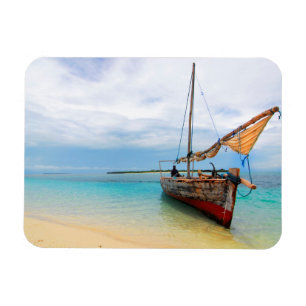 Traditionele Dhow, Zanzibar, Tanzania Magneet