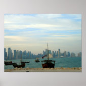 Traditionele dhows in de haven van Doha Poster (Voorkant)