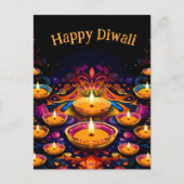 Traditionele Diwali met Diyas Briefkaart (Voorkant)