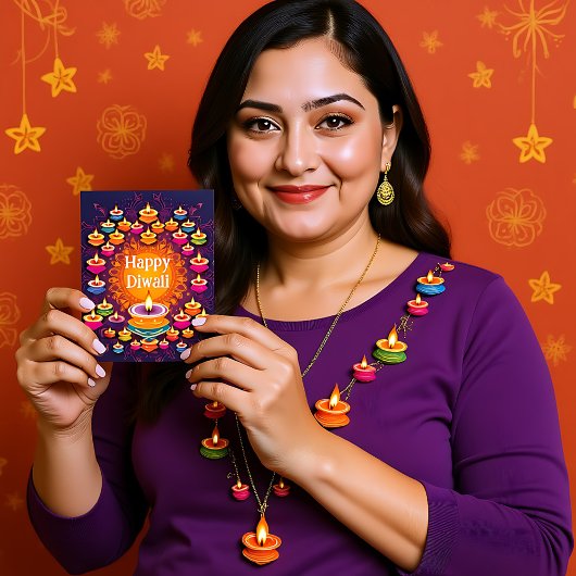 Traditionele Diwali met Diyas Briefkaart