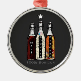 Traditionele Drinken van Navidad Boricua Puerto Ri Metalen Ornament