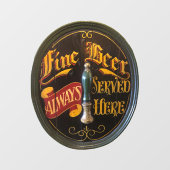 Traditionele echte paling of barbeel raamsticker (Vel)