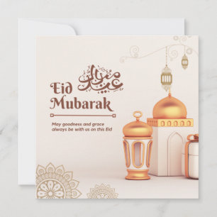 traditionele Eid-zegeningenkaart Feestdagenkaart