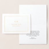 Traditionele elegante bruiloft bedankt folie kaarten (Display)