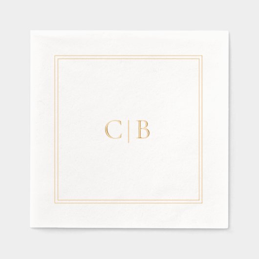 Traditionele elegante bruiloft folie servetten (Voorkant)