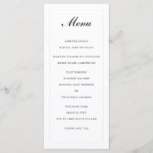 Traditionele Elegante Eenvoudige Huwelijksmenu Programma (Voorkant)