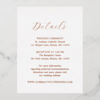 Traditionele Elegante Trouwfolie Enclosurekaart