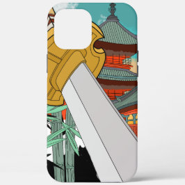 Traditionele elegantie: Japanse Pagode Telefoonhoe iPhone 12 Pro Max Hoesje