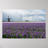 Traditionele en moderne windmolen in het poster va (Voorkant)