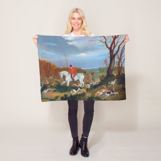 Traditionele Engelse fox Hunt Sports Dog Fleece Deken (In situ)