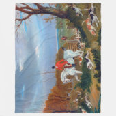 Traditionele Engelse fox Hunt Sports Dog Fleece Deken (Voorkant)