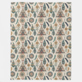 Traditionele etnische, levendige geometrische Desi Fleece Deken (Voorkant)