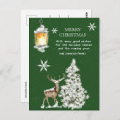 Traditionele feestelijke kerst briefkaart (Voorkant / Achterkant)