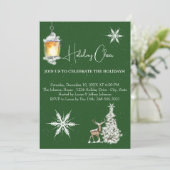 Traditionele feestelijke kerst kaart (Staand voorkant)