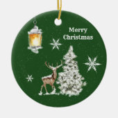 Traditionele feestelijke kerst keramisch ornament (Voorkant)