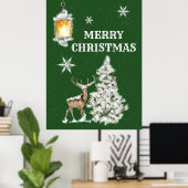 Traditionele feestelijke kerst poster (Thuiskantoor)