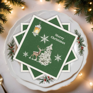 Traditionele feestelijke kerst servet