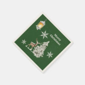 Traditionele feestelijke kerst servet (Hoek)